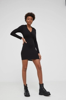 Answear Lab rochie culoarea negru, mini, mulata