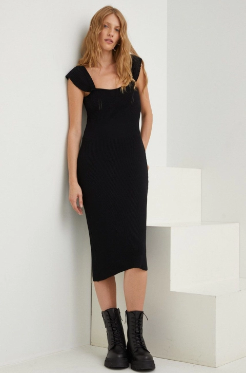 Answear Lab rochie culoarea negru, mini, mulata