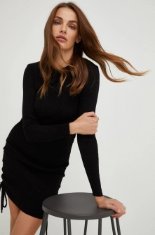 Answear Lab rochie culoarea negru, mini, mulata