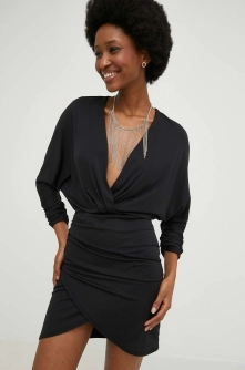Answear Lab rochie culoarea negru, mini, mulata