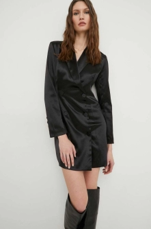 Answear Lab rochie culoarea negru, mini, mulata