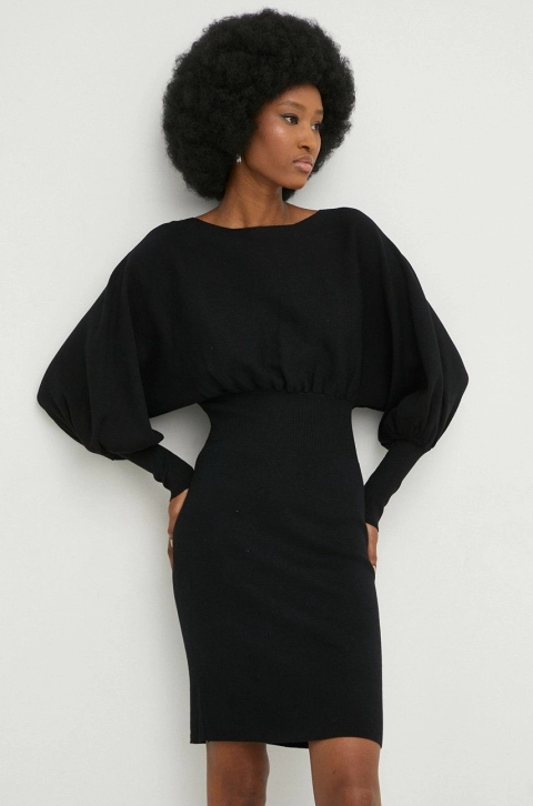 Answear Lab rochie culoarea negru, mini, mulata