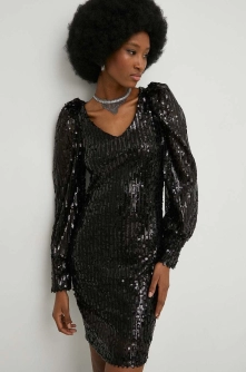 Answear Lab rochie culoarea negru, mini, mulata