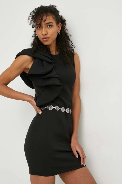 Answear Lab rochie culoarea negru, mini, mulata