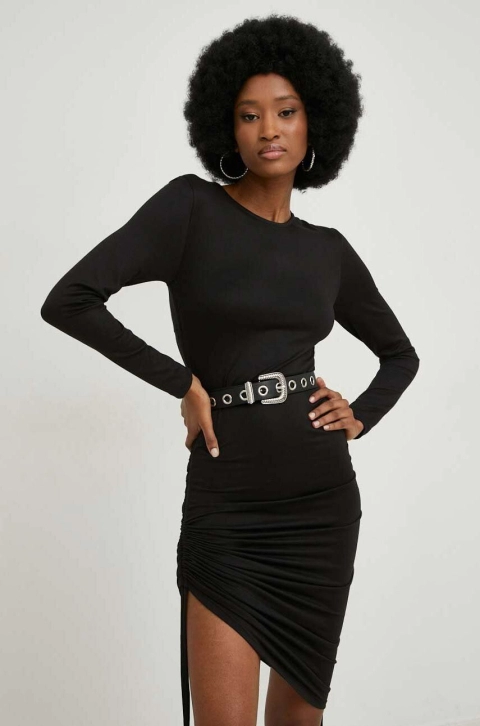 Answear Lab rochie culoarea negru, mini, mulata