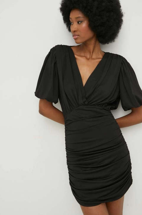 Answear Lab rochie culoarea negru, mini, mulata