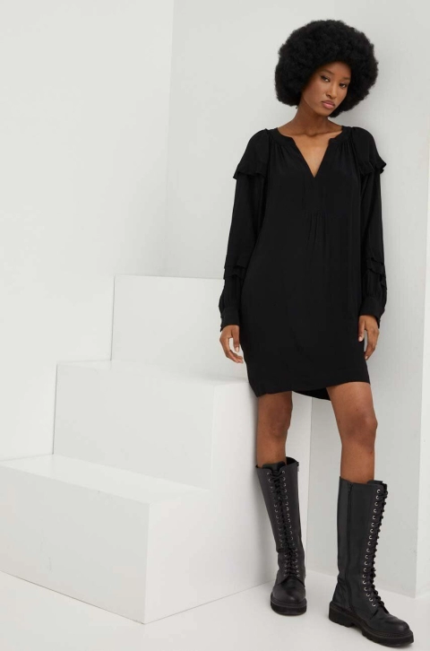 Answear Lab rochie culoarea negru, mini, oversize