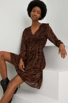 Answear Lab rochie culoarea portocaliu, mini, evazati