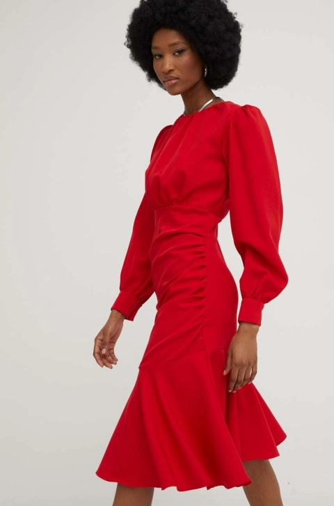 Answear Lab rochie culoarea rosu, mini, drept