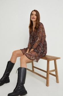 Answear Lab rochie culoarea rosu, mini, evazati