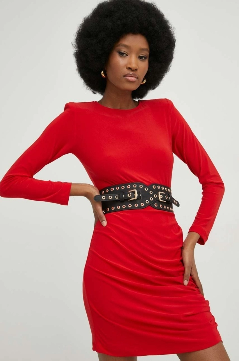 Answear Lab rochie culoarea rosu, mini, mulata