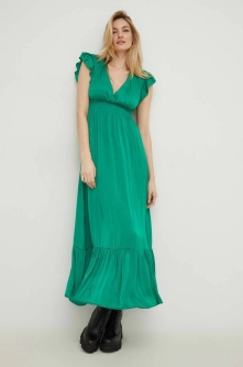Answear Lab rochie culoarea verde, maxi, evazati