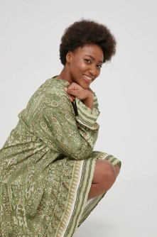 Answear Lab rochie culoarea verde, mini, evazati