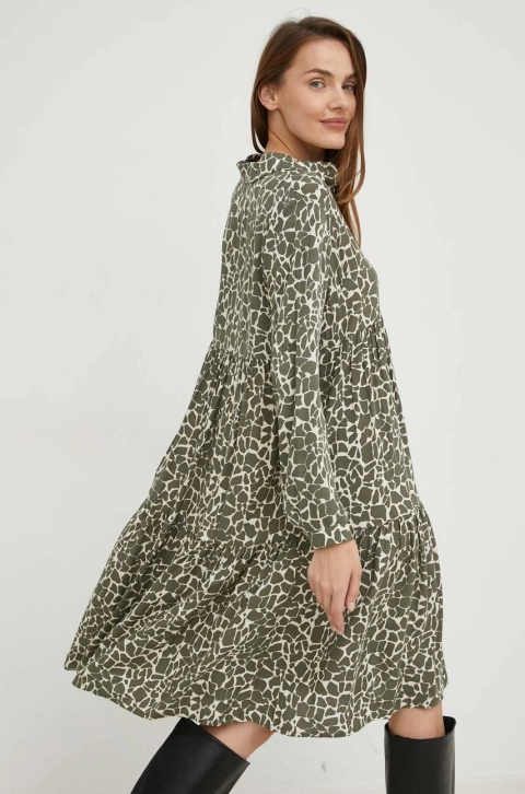 Answear Lab rochie culoarea verde, mini, evazati