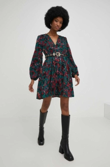 Answear Lab rochie culoarea verde, mini, evazati