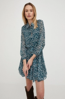 Answear Lab rochie culoarea verde, mini, evazati