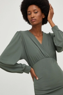 Answear Lab rochie culoarea verde, mini, mulata