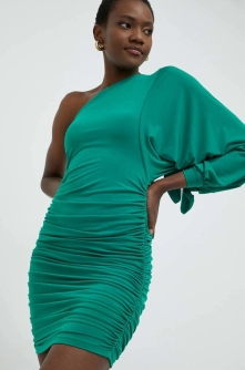 Answear Lab rochie culoarea verde, mini, mulata