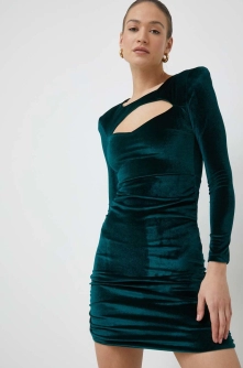 Answear Lab rochie culoarea verde, mini, mulata