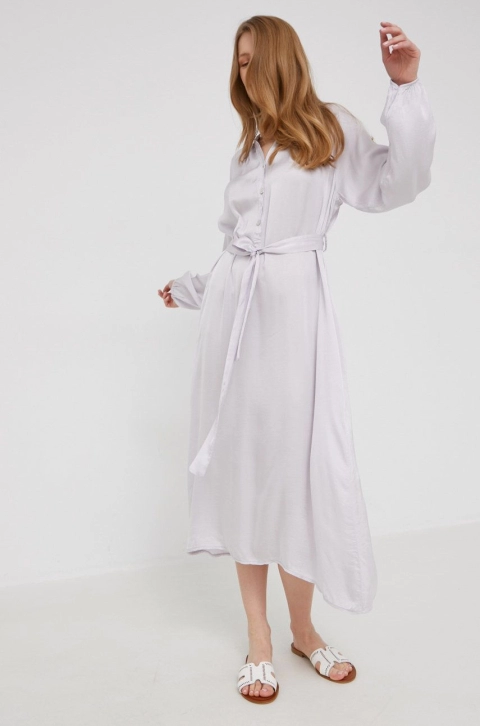 Answear Lab rochie culoarea violet, midi, drept