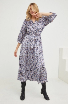 Answear Lab rochie culoarea violet, midi, evazati