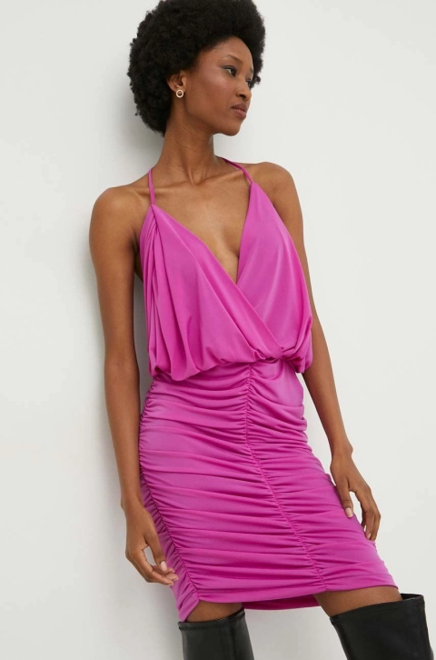 Answear Lab rochie culoarea violet, mini, mulata