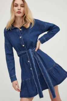 Answear Lab rochie jeans mini, drept