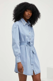 Answear Lab rochie jeans mini, drept