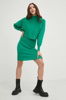 Answear Lab rochie si pulover femei, culoarea verde
