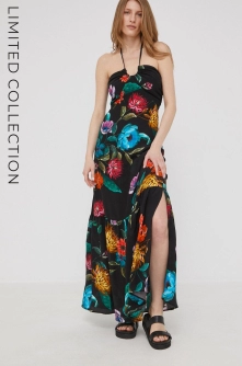 Answear Lab X limited festival collection BE BRAVE rochie culoarea negru, maxi, evazati