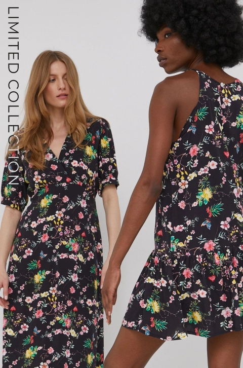Answear Lab X limited festival collection BE BRAVE rochie culoarea negru, mini, drept