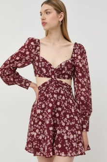 Bardot rochie mini, evazati