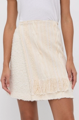 Beatrice B fusta din amestec de lana culoarea transparent, mini, drept