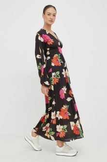 Billabong rochie culoarea negru, maxi, evazati