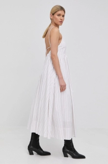 Birgitte Herskind rochie culoarea alb, maxi, evazati