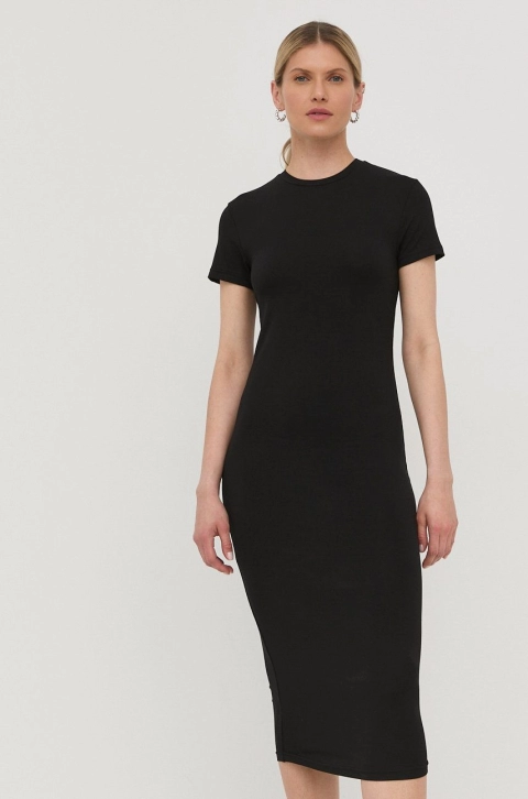 Birgitte Herskind rochie culoarea negru, midi, drept