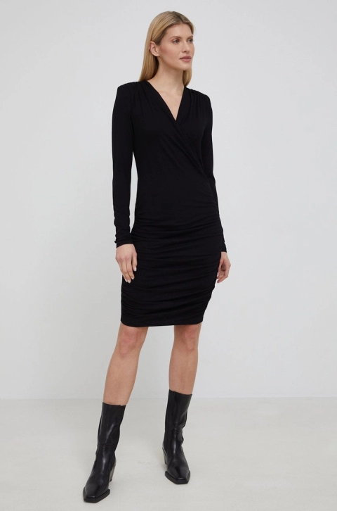 Birgitte Herskind rochie culoarea negru, mini, mulata
