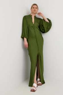 Birgitte Herskind rochie culoarea verde, maxi, mulata