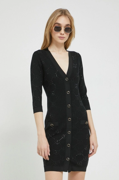 Blugirl Blumarine rochie culoarea negru, mini, mulata