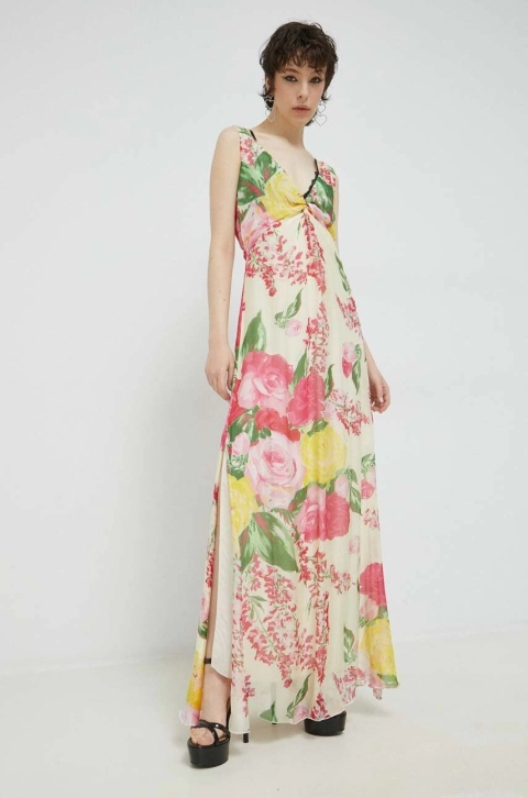 Blugirl Blumarine rochie de matase maxi, drept