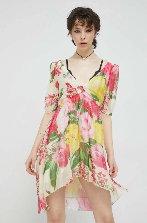 Blugirl Blumarine rochie de matase mini, evazati