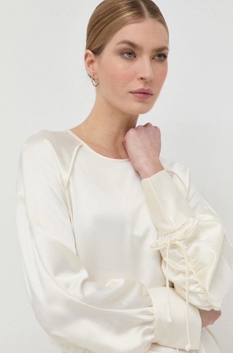 BOSS rochie culoarea bej, mini, drept
