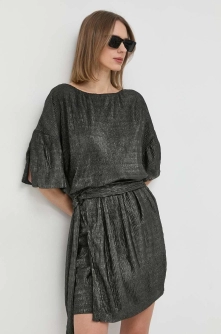 BOSS rochie culoarea negru, mini, evazati