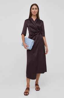 Boss Rochie culoarea rosu, midi, model drept