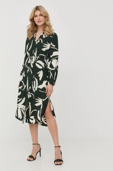 BOSS rochie culoarea verde, midi, oversize