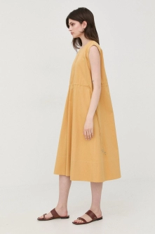 BOSS rochie culoarea verde, mini, evazati