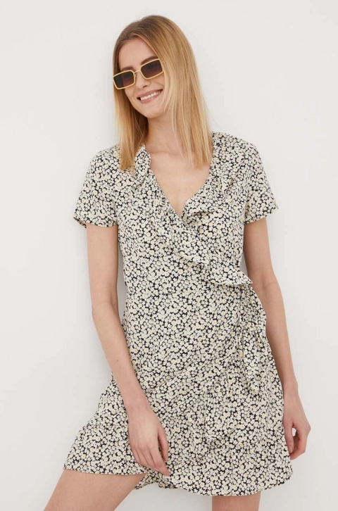 Brave Soul rochie culoarea alb, mini, evazati