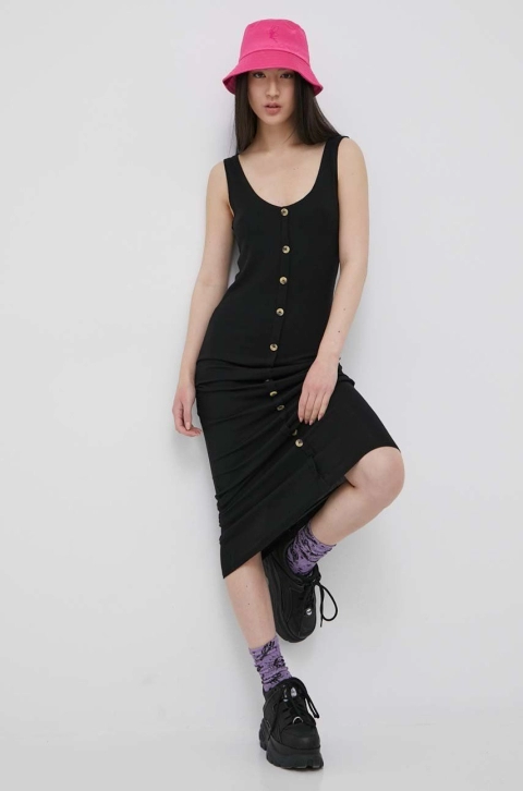 Brave Soul rochie culoarea negru, maxi, mulata
