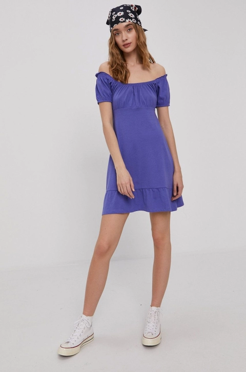 Brave Soul Rochie culoarea violet, mini, evazata