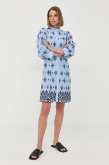 Bruuns Bazaar rochie din bumbac mini, drept
